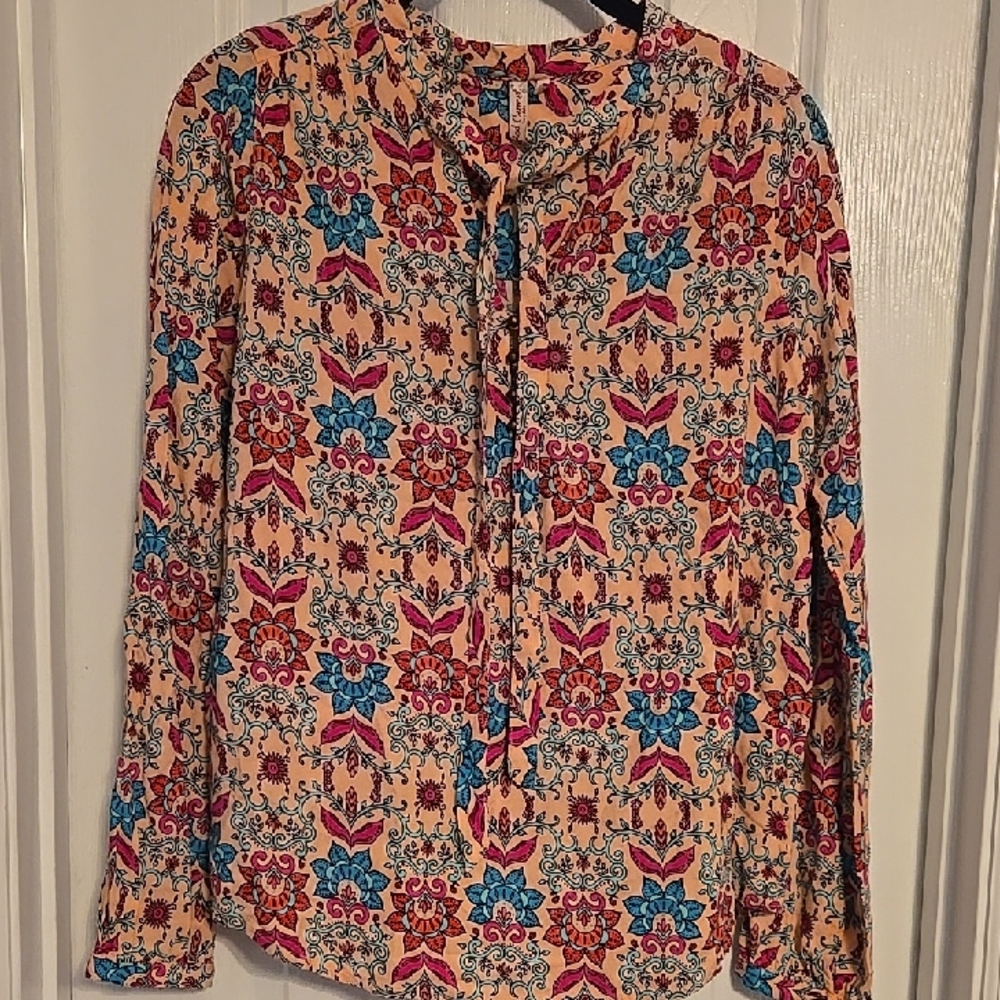 Red Camel Vibrant Patterned Blouse